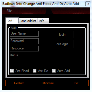 Badbuzz Info Change,Anti Flood,Anti Dc,Auto Add Info